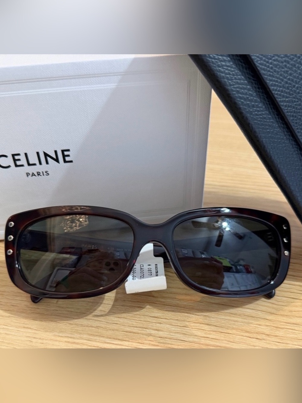CELINE Paris CL40072I 01A Sunglasses CL  turquoise New in Box  $500